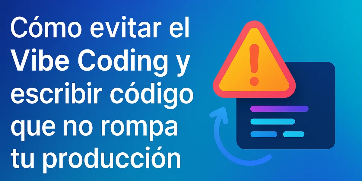 Cómo evitar el Vibe Coding y escribir código que no rompa tu producción.